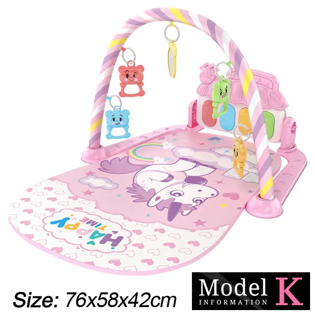 Baby Kick & Play Piano Gym Mat - Musical Tummy Time Activity Playmat for 0-36 Months (30 x 23 x 16.5 in / 76 x 58 x 42 cm)
