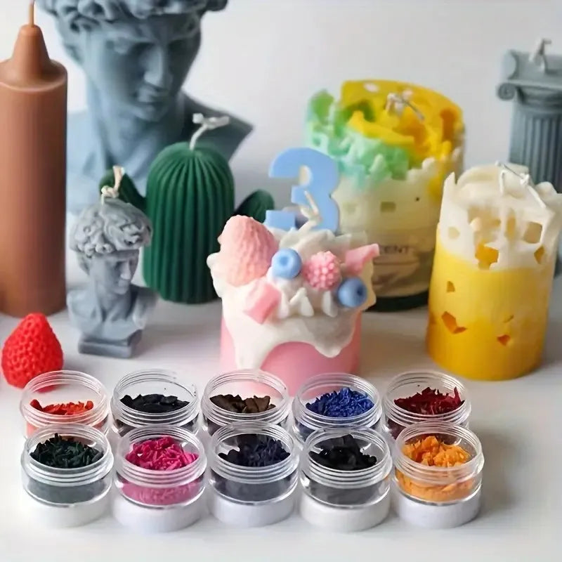 16-Color Candle Dye Pack — 0.18 oz (5 g) Each | DIY Candle Making Colorant for Crafters & Candle Lovers