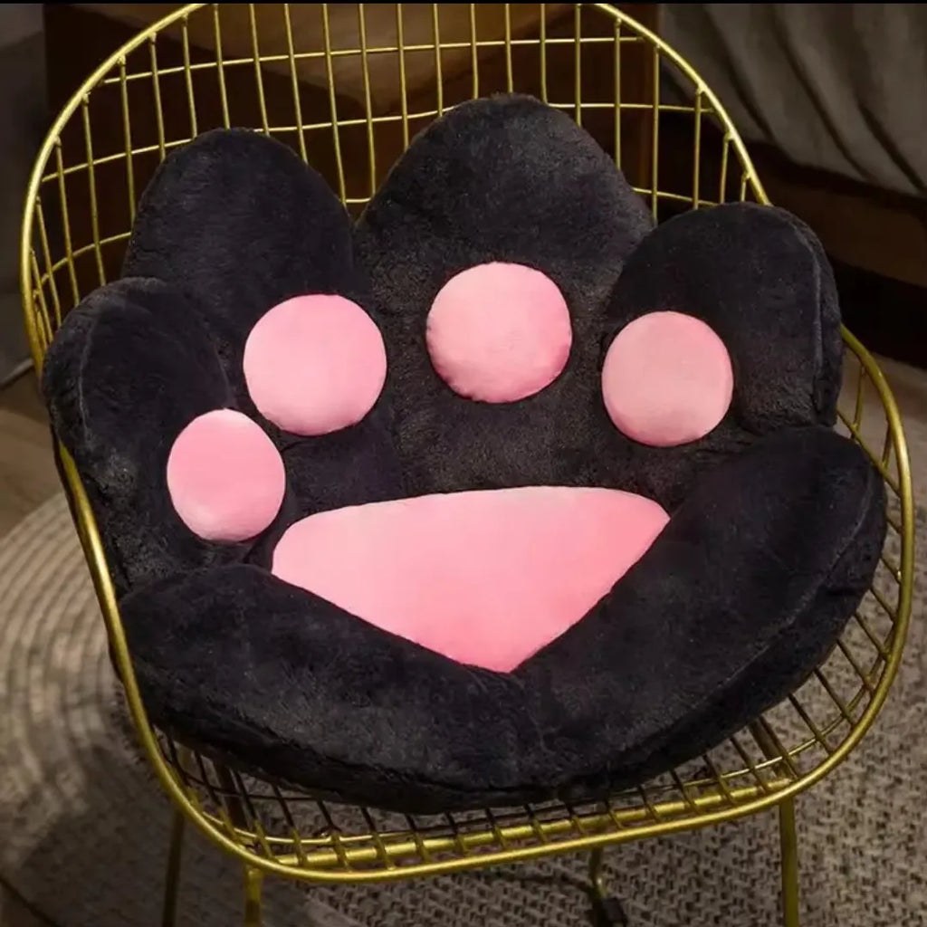 Plush Cat Paw Chair Cushion - Paw-Shaped Seat Pad for Chair, Floor & Bed