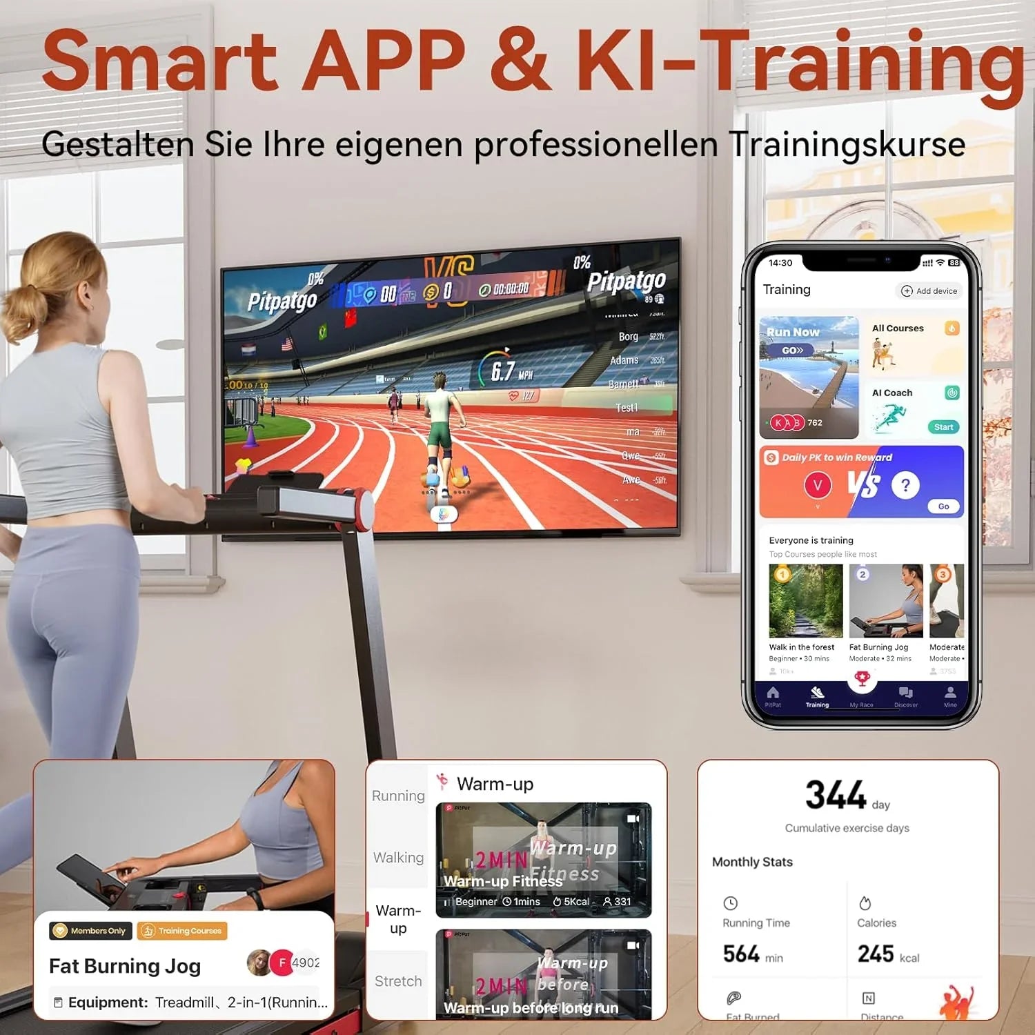 3.5HP Foldable Treadmill Walking Pad 350 lb (158 kg) Capacity 6% Incline 10 MPH/16 KPH LCD & App for Home Office