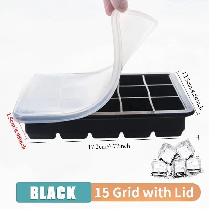 Silicone Ice Ball Maker Tray – 4/6/8-Grid Ice Mold for Cocktails, Chocolate & Jelly – Food-Grade Dishwasher-Safe