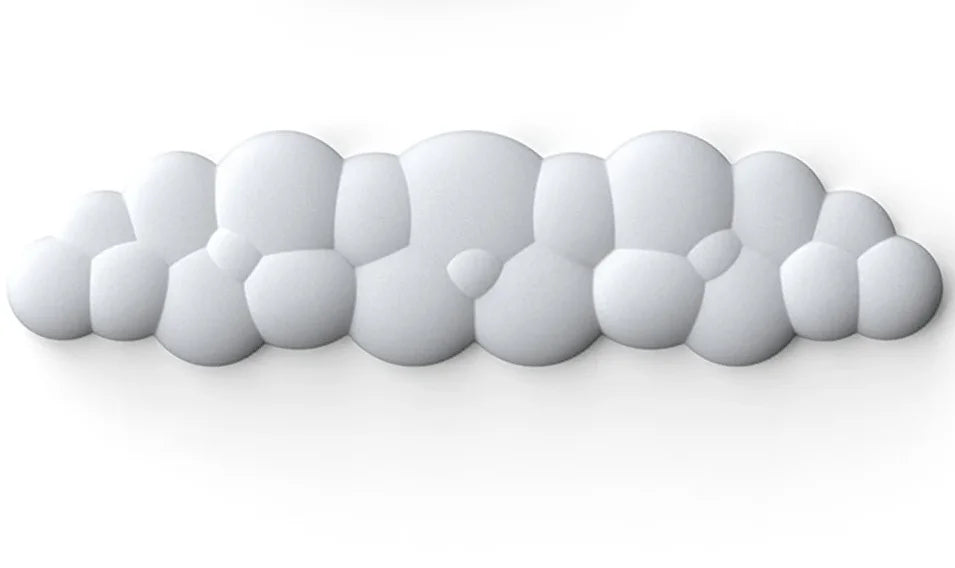 Cloud Wrist Rest for Keyboard & Mouse - Ergonomic Anti-Slip PU Fabric Palm Support, Long (430x110mm/16.93x4.33in) & Short (150x90mm/5.91x3.54in)
