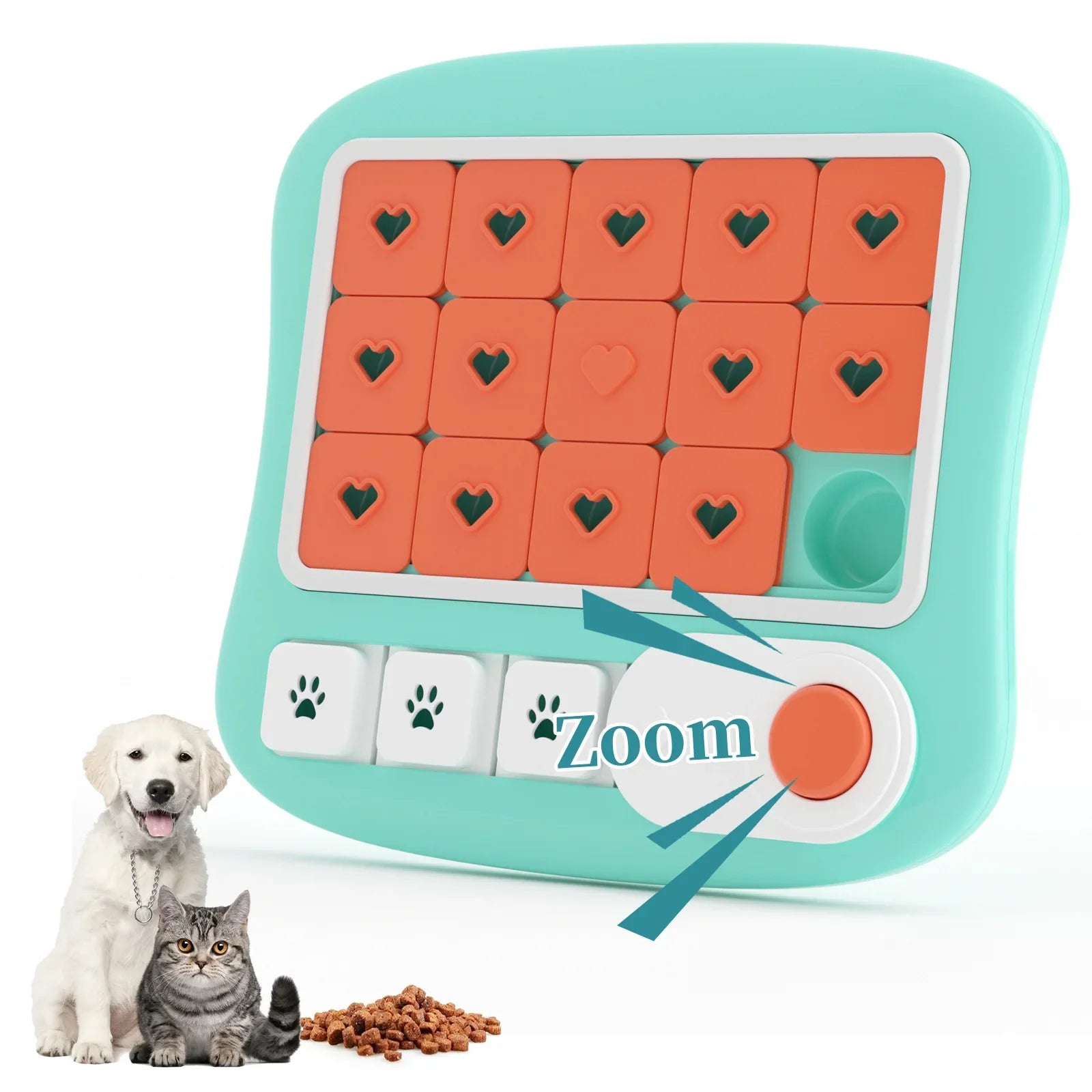 Interactive Dog Squeak Puzzle Toy with Treat Dispenser – Memory Training Slow Feeder, Dishwasher-Safe Plastic