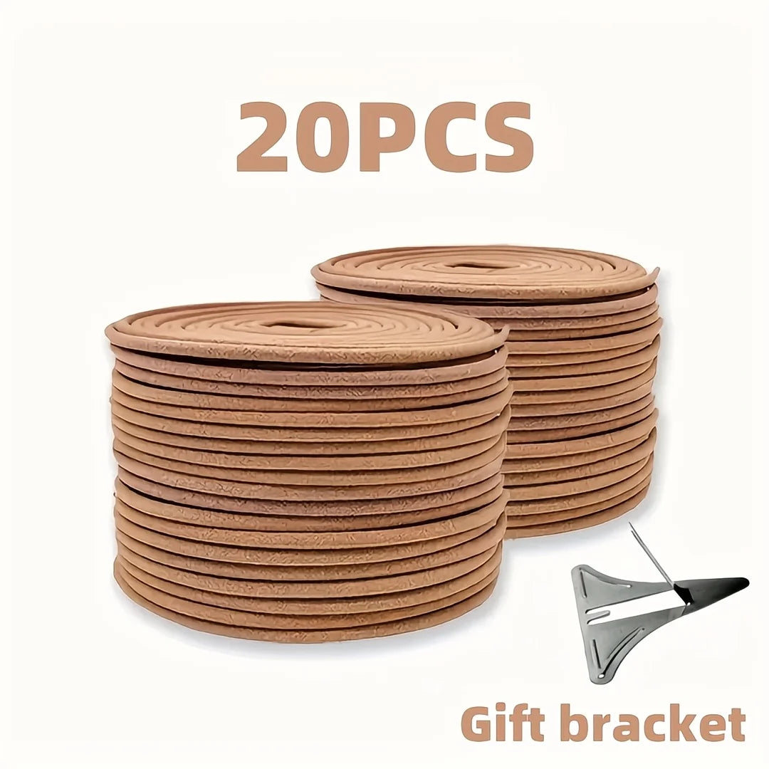 Coffee & Sandalwood Coil Incense with Stand — Scented Home Fragrance for Yoga, Meditation & Relaxation