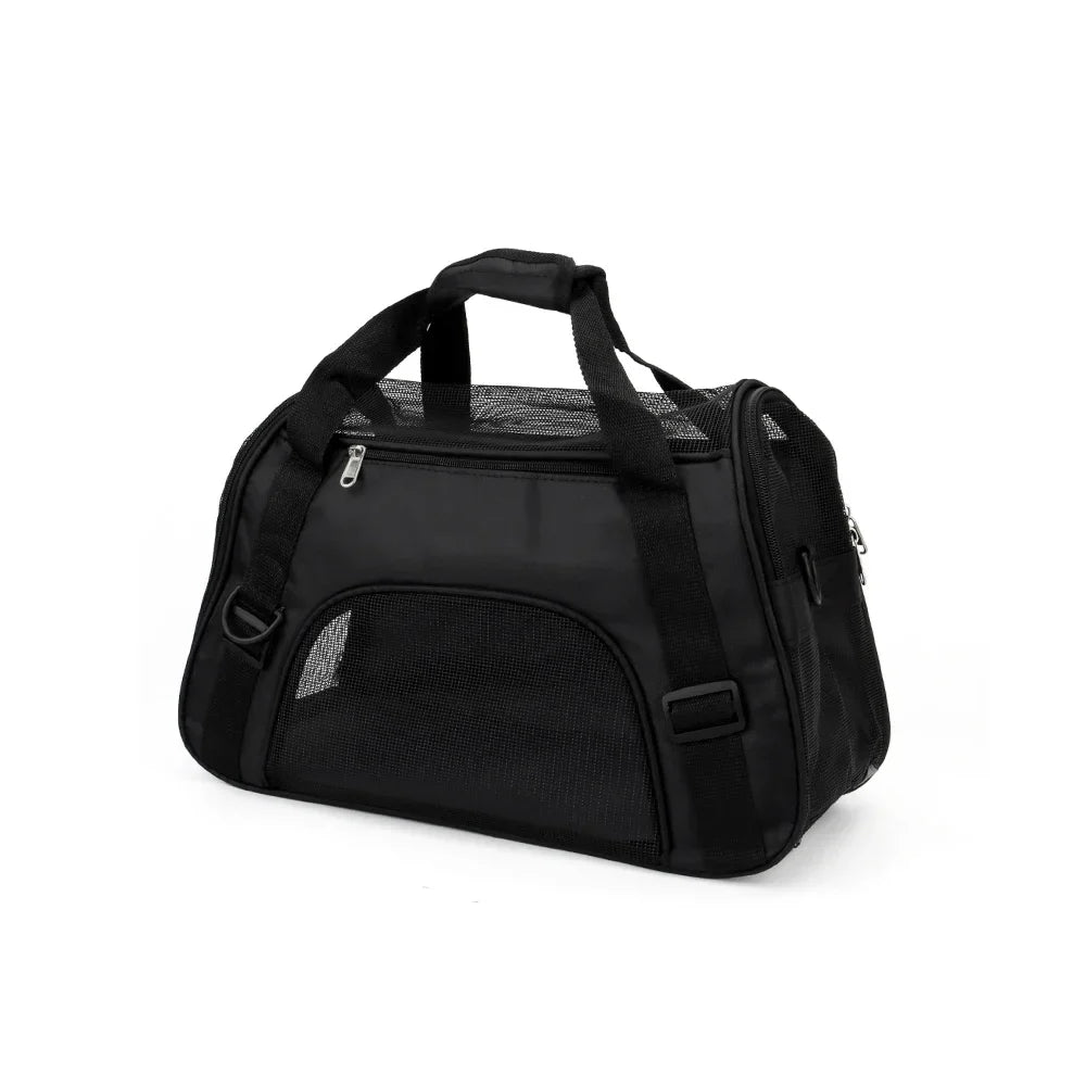 Portable Mesh Pet Carrier Bag – Breathable Foldable Travel Handbag for Small Dogs & Cats