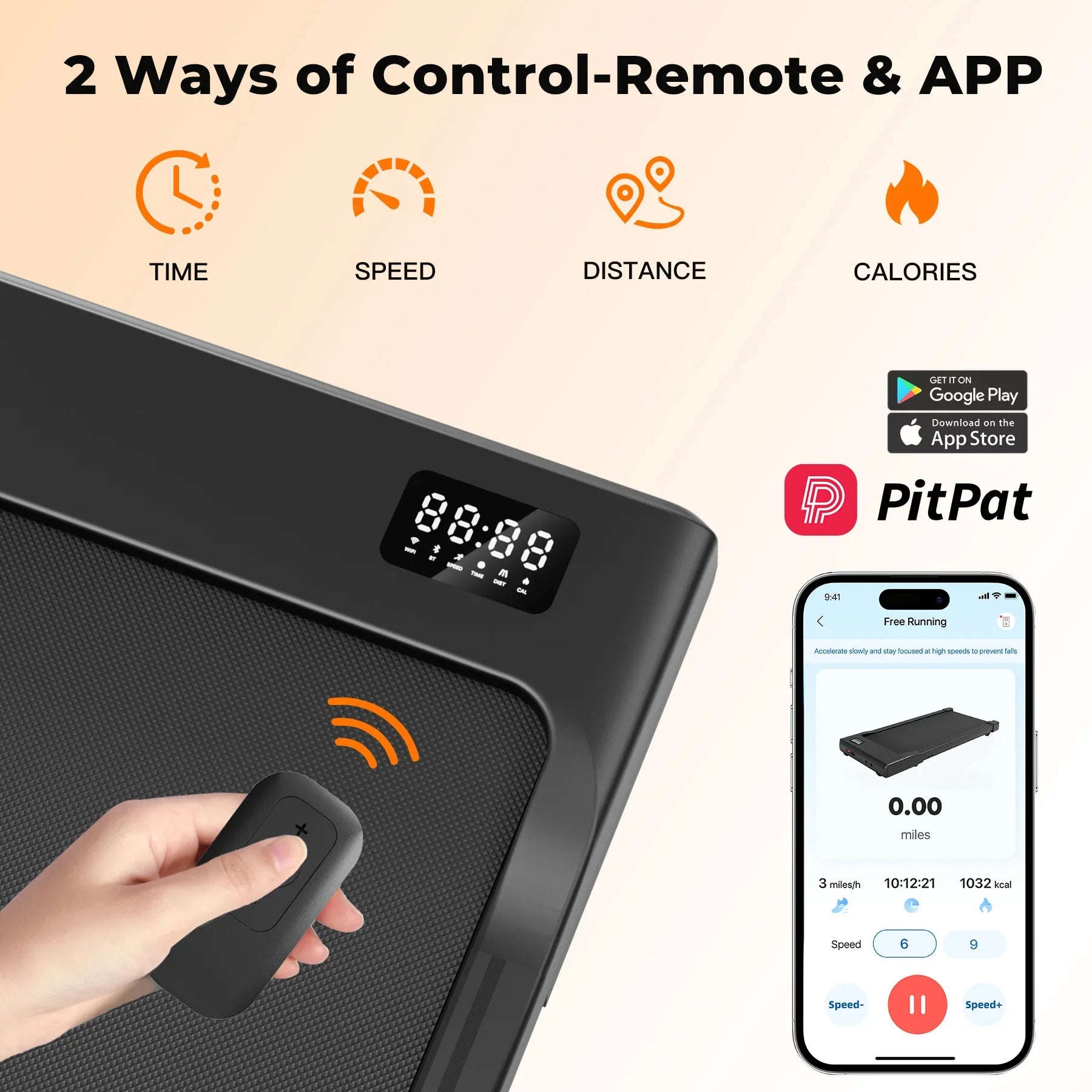 Under-Desk 2-in-1 Walking Pad Treadmill - Portable 2.5HP LED Remote Control for Home & Office
