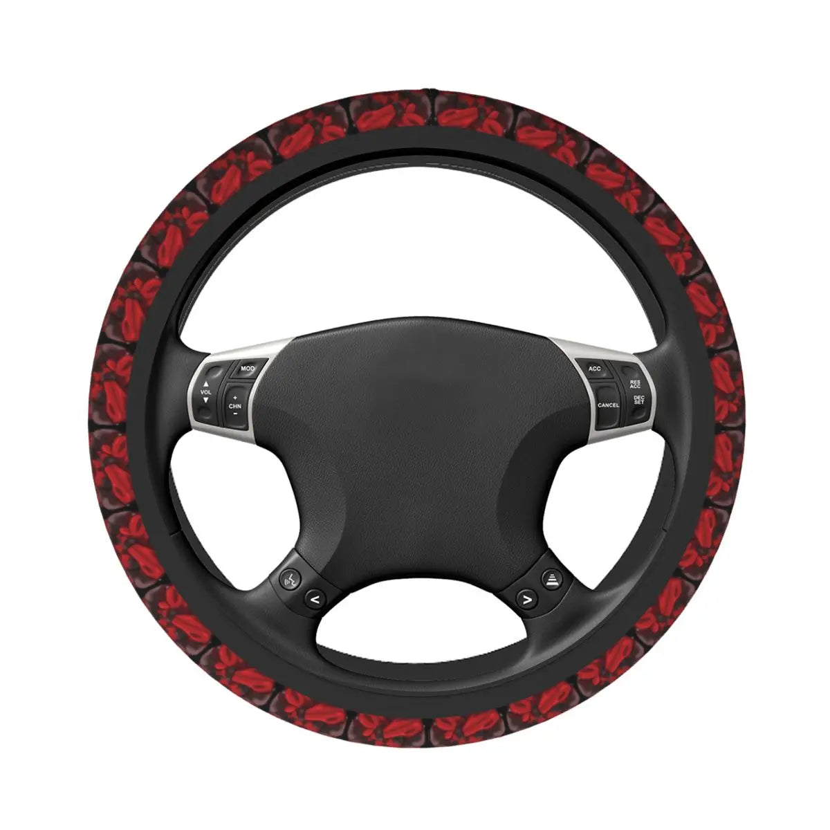 Kawaii Manga Steering Wheel Cover Soft Universal Fit 37-38 cm (14.5-15 in) Car Protector