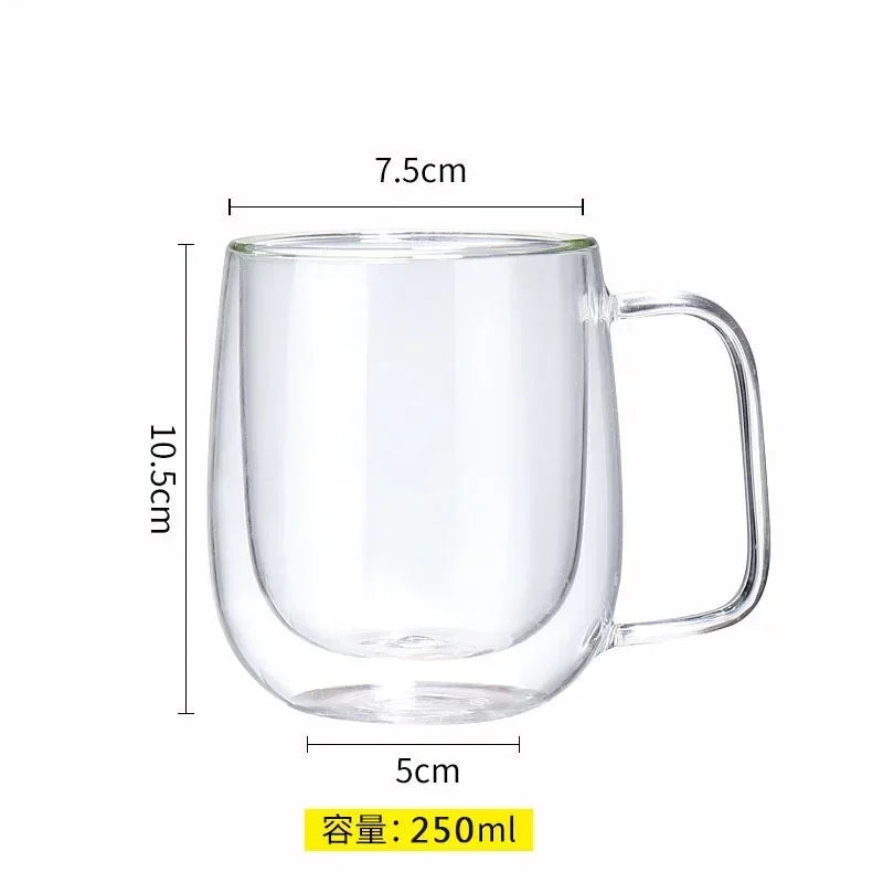 Double-Wall Borosilicate Glass Cups (80-450 ml) Heat-Resistant Insulated Tea, Coffee & Beer Glasses, Single to 6-Pack