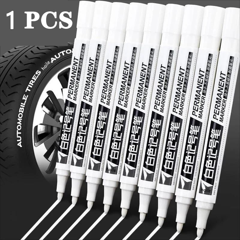 White Opaque Oily Waterproof Gel Marker Pen - Multi Nib Sizes 0.8/1.0/2.0/2.8mm for DIY, Graffiti, Sketching