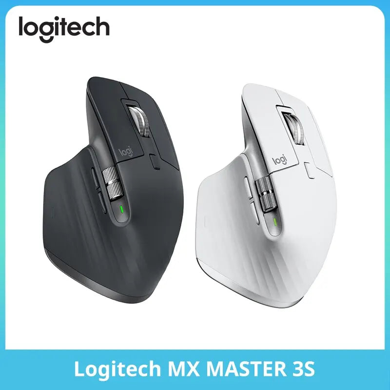 Wireless Bluetooth & 2.4 GHz Ergonomic Mouse, 8000 DPI, Infinity Scroll, Multi-Device, Right-Hand