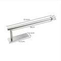 Self-Adhesive Stainless Steel Toilet Paper Holder Matte Black – No-Drill Wall Mount