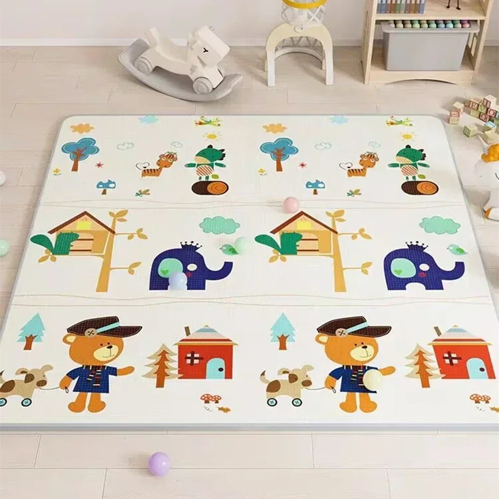 Baby Play Mat Foam Crawling Activity Gym Rug – Non-Toxic EPE, Double-Sided, Foldable (Available in 5 Sizes)