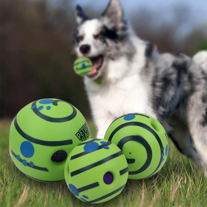 Wobble Wag Giggle Ball - Interactive Dog Toy, No Batteries, Rubber Giggle Ball for Indoor & Outdoor Play