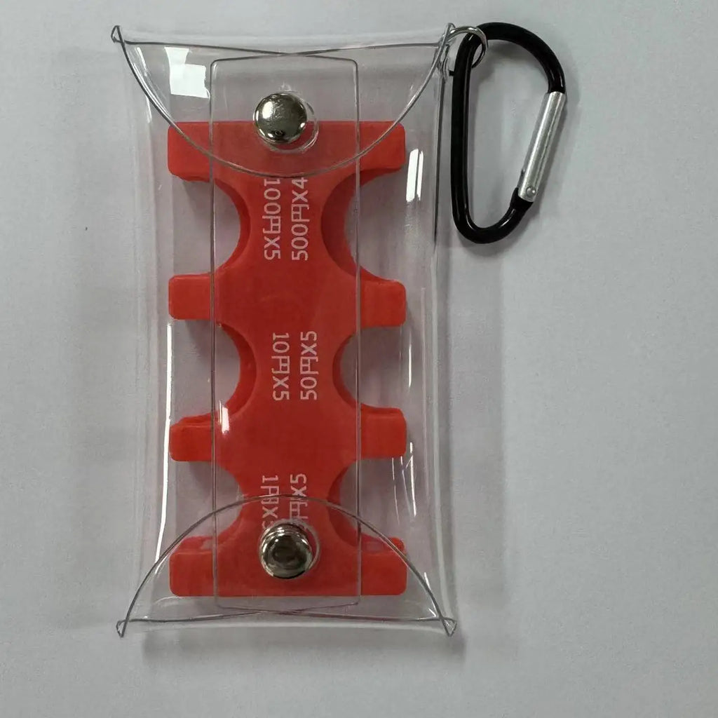 Portable Transparent Coin Clip Organizer Wallet – Small PVC Travel Coin & Card Holder