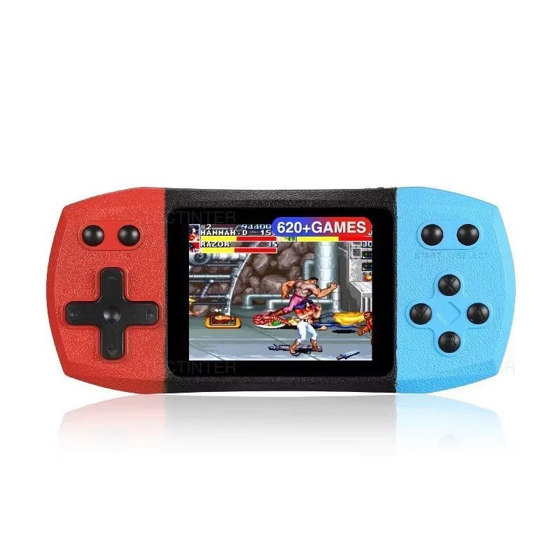 2.4-Inch Retro Handheld Game Console — 620 Classic Games, Rechargeable Portable Player with AV Output & 2-Player Support