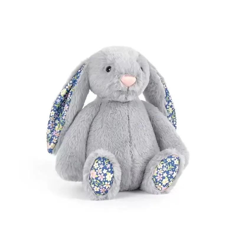 Bonnie Rabbit Plush Toy with Floral Ears - 12.2in (31cm) Kawaii Stuffed Pillow Cushion for Kids & Room Decor