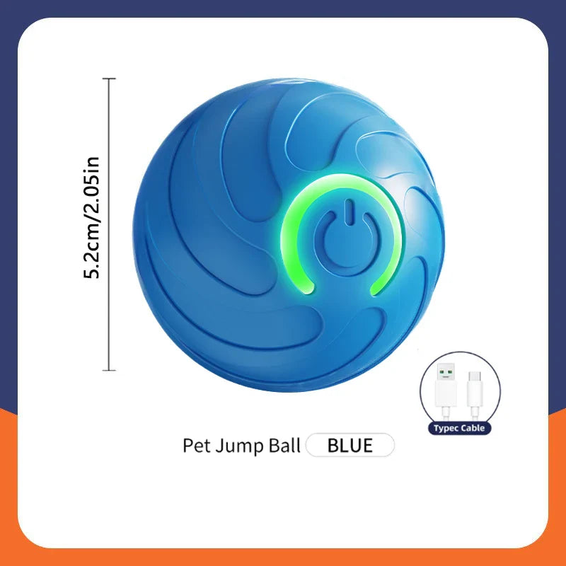 Interactive Rechargeable Pet Ball Toy USB — Automatic Moving Bouncing Ball for Puppies & Kittens, 5.2 cm (2.05 in)