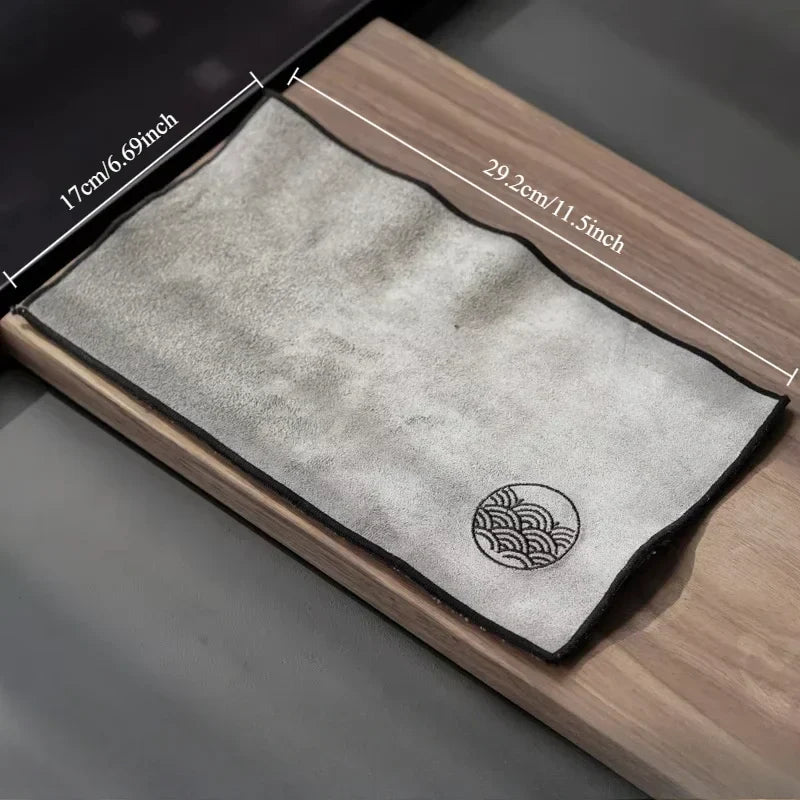 Absorbent Tea Towel for Tea Ceremony Cotton + Suede Tea Cloth 29.2 x 17 cm (11.5 x 6.7 in)
