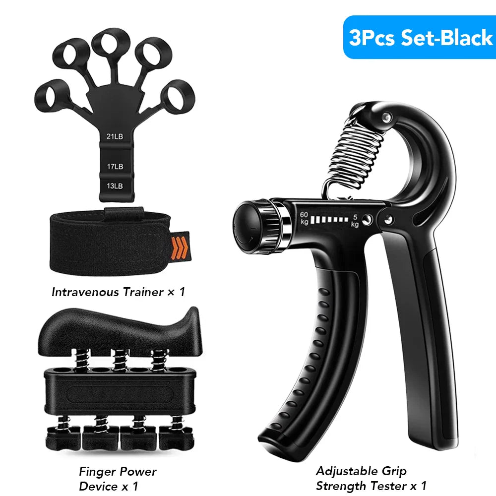 Adjustable Hand Gripper 5–60 kg (11–132 lb) - Hand Strengthener & Finger Exerciser Wrist Trainer