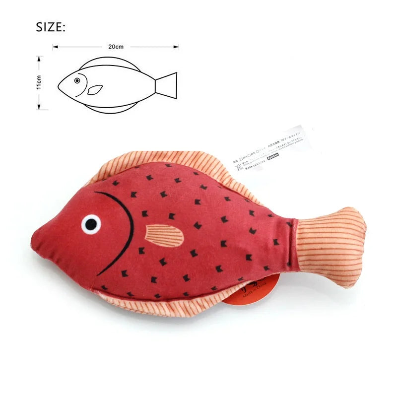 Catnip Plush Fish Toy - 3D Goldfish with Crinkle Sound for Cats & Kittens