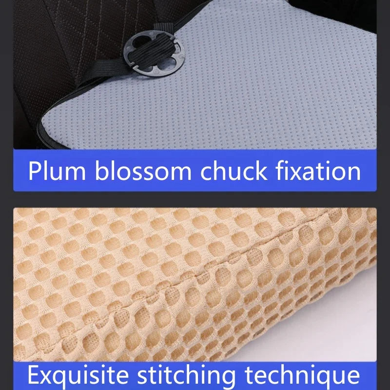 Car Seat Booster Cushion 35 x 40 x 8 cm (13.78 x 15.75 x 3.15 in) Honeycomb Memory Cotton 3D Mesh Breathable Thickened Anti-Slip Seat Cushion