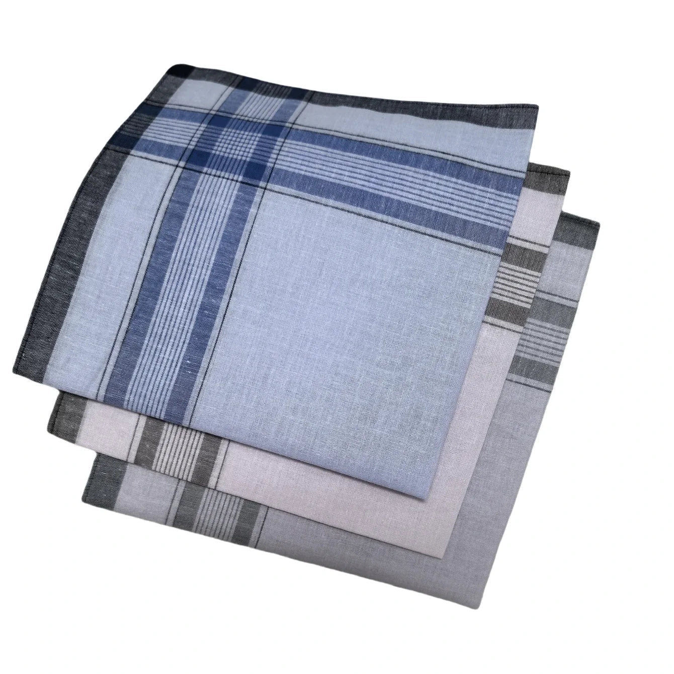 3–18 Pack Satin Cotton Handkerchiefs 38 cm (15 in) Vintage Striped Soft Sweat-Wicking Thin Handkerchiefs Home Decor Gift for Seniors