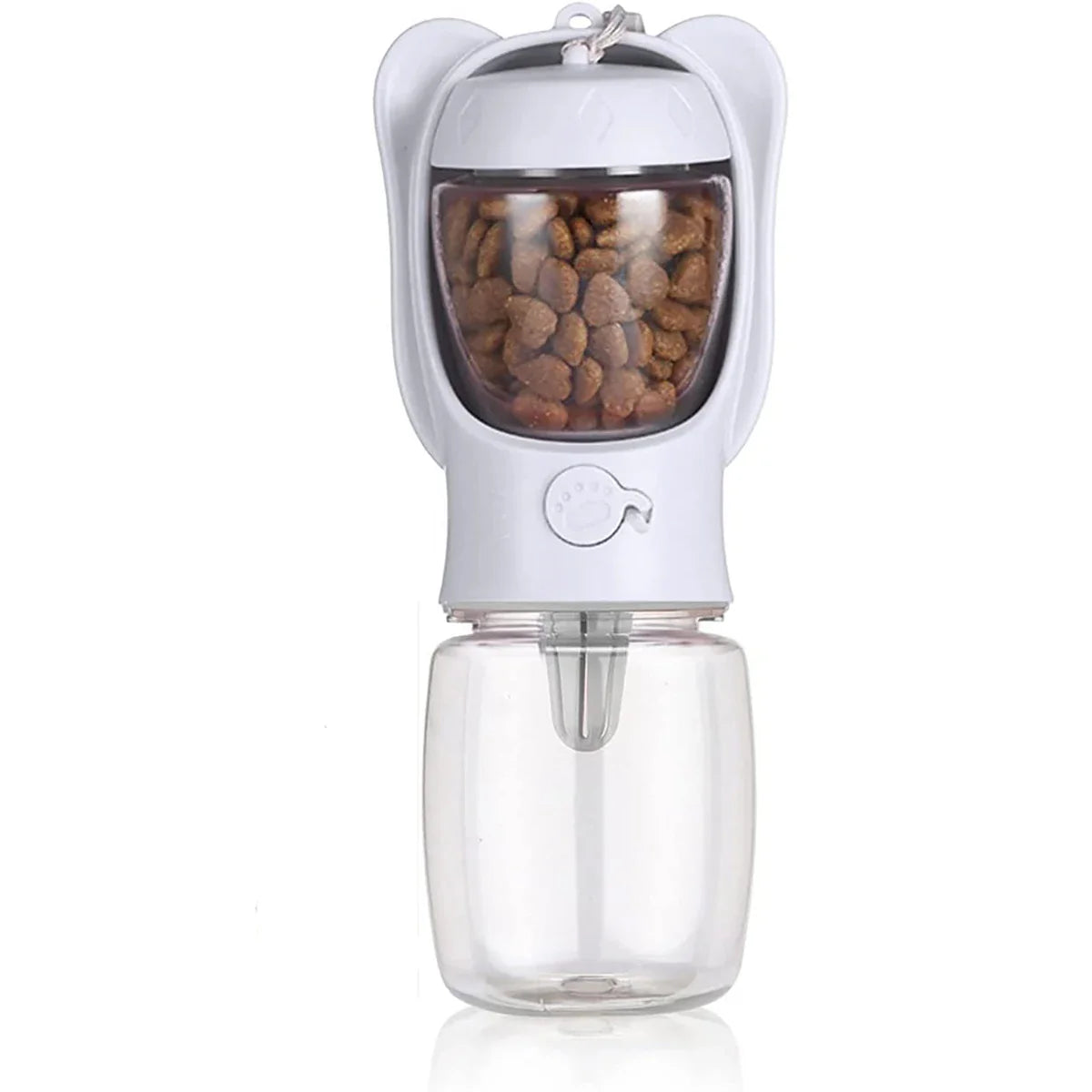 Dog Water Bottle Pet Dispenser with Detachable Food Container Leak-Proof Lock for Travel and Hiking