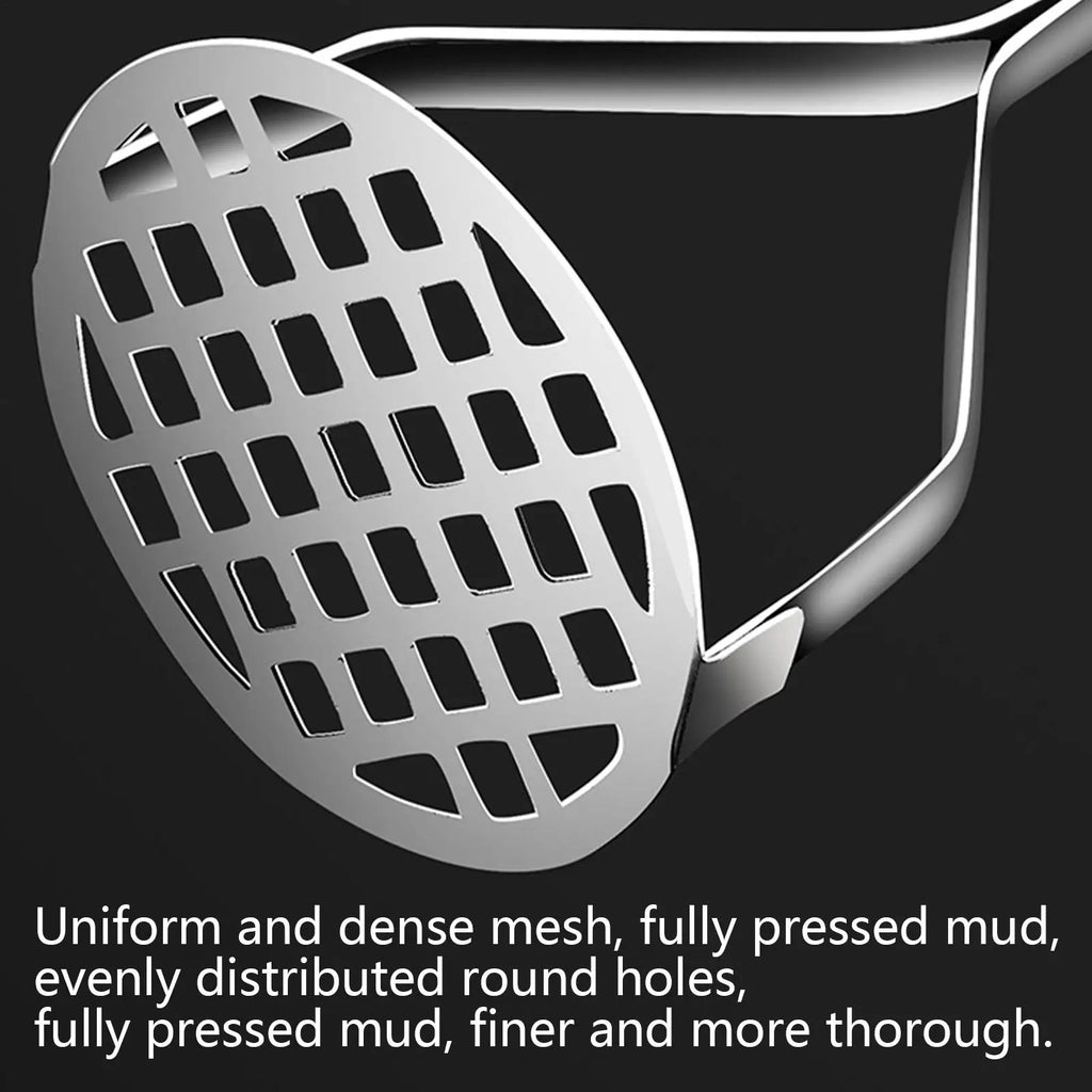 Stainless Steel Potato Masher & Ricer – Manual Garlic and Vegetable Masher, Handheld Kitchen Tool