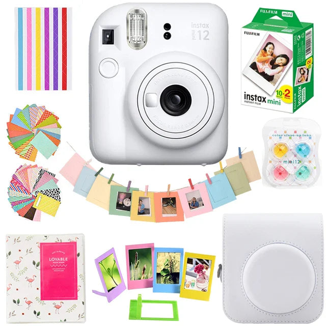 Instant Mini Film Camera with 20-Sheet Film, Shoulder Strap & Carry Bag - Instant Print Camera Gift Set