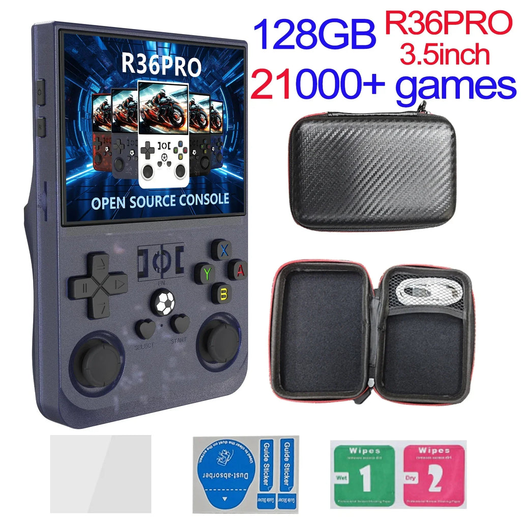 Handheld Retro Game Console 4.0-inch (10.2 cm) IPS 720x720, 64GB/128GB, 22,000 Preloaded Games, Linux, USB-C Charging