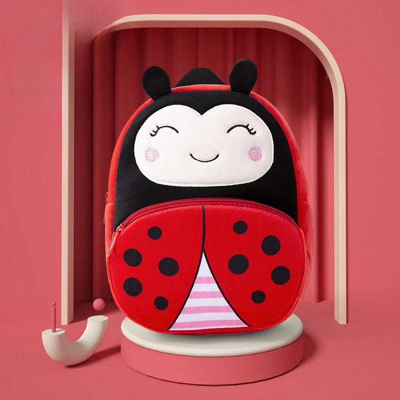 Plush Animal Anti-Lost Backpack for Toddlers & Preschool Kids - Cute Kindergarten Bag