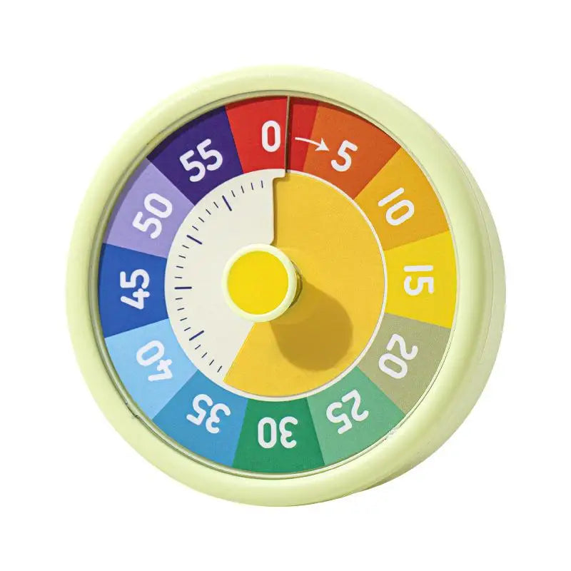 Visual 60-Minute Silent Countdown Timer, Round Kitchen Timer for Time Management & Study