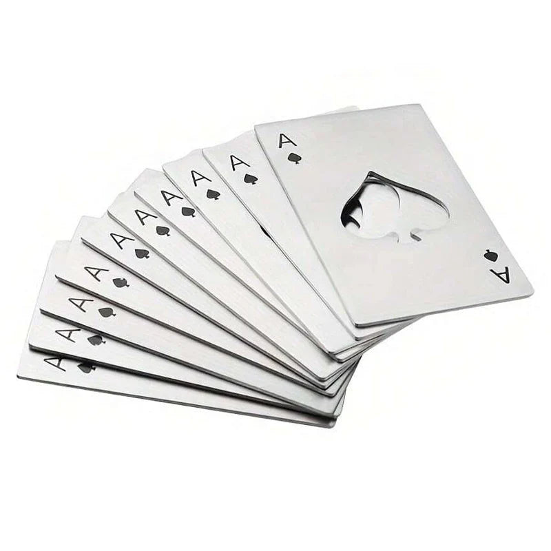 Stainless Steel Playing Card Bottle Opener (Spade Design) – Slim Credit Card Beer & Wine Opener
