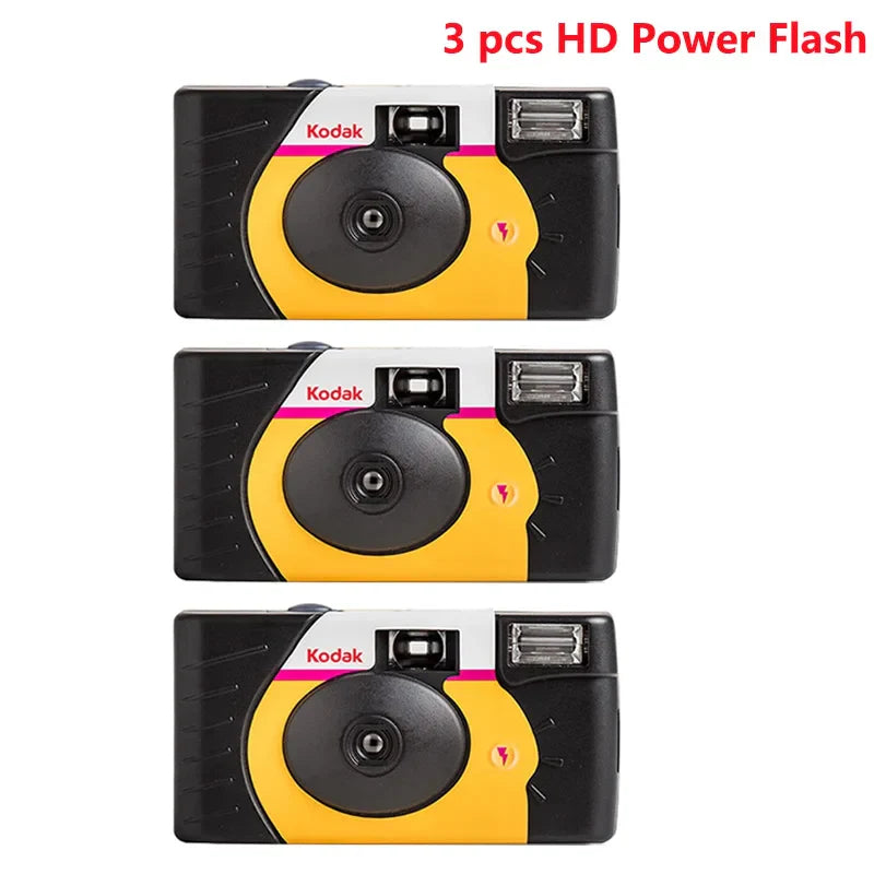 Single-Use Disposable Film Camera — 27/39 Exposures, ISO 800, Built-In Manual Flash
