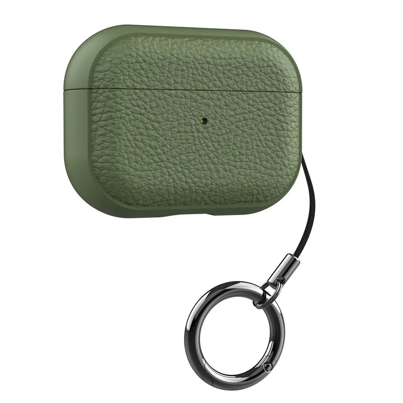 Soft TPU & PU Leather AirPods Case with Lanyard - Shockproof Protective Cover for AirPods 1/2/3/4 & Pro Series