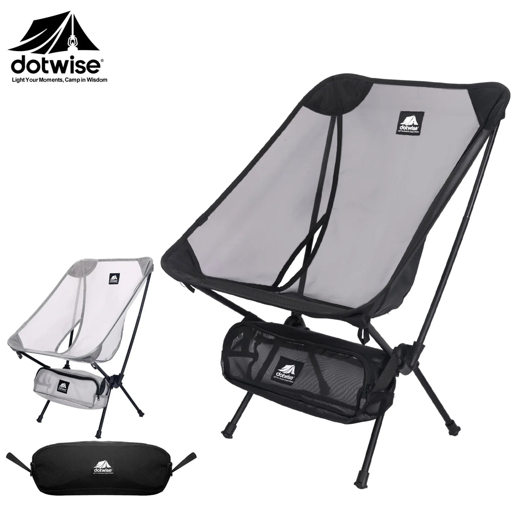 Breathable Mesh Moon Chair – Lightweight 7075 Aluminum Foldable Camping & Fishing Chair with Carry Bag