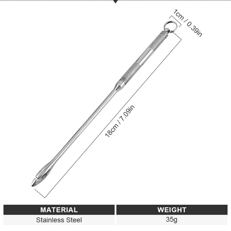Stainless Steel Fishing Scissors Keychain – Blunt Tip Serrated Blade, 9.5 x 6.27 cm (3.74 x 2.47 in)
