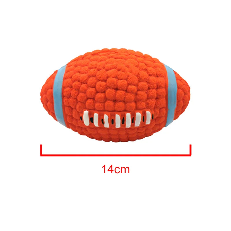 Natural Latex Squeaky Dog Ball – Durable Anti-Bite Interactive Chew Toy for Small to Large Dogs (Chihuahua to Golden Retriever)