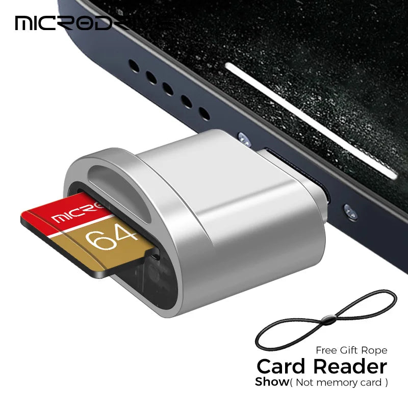 Lightning Micro SD (TF) Card Reader for iPhone & iPad, Photo & File Transfer, Supports up to 512GB