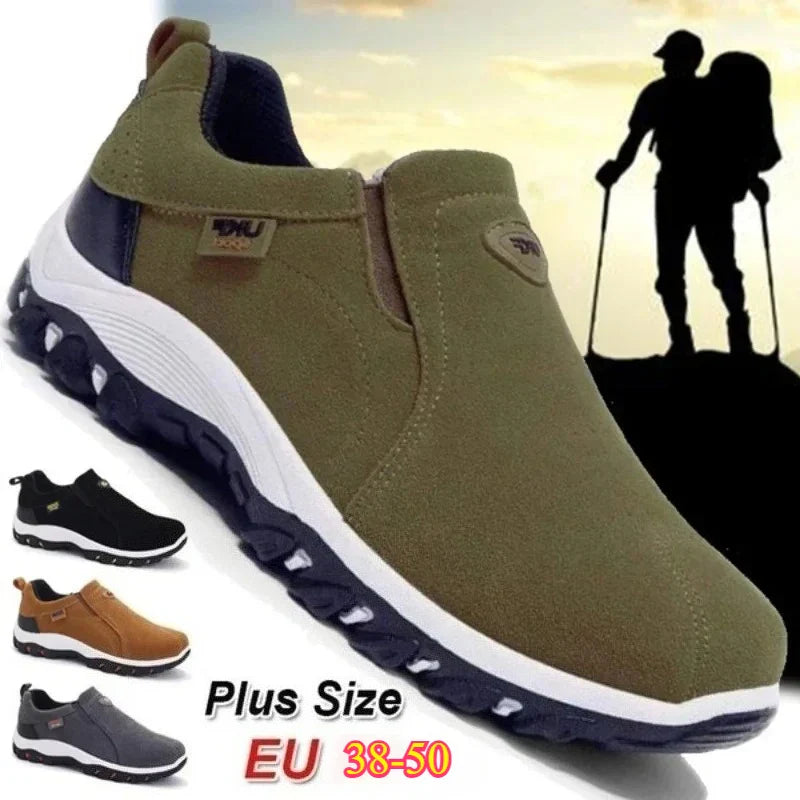 Men's Waterproof Hiking Shoes – Breathable Anti-Slip Outdoor Trail Sneakers, Sizes EU 38–50