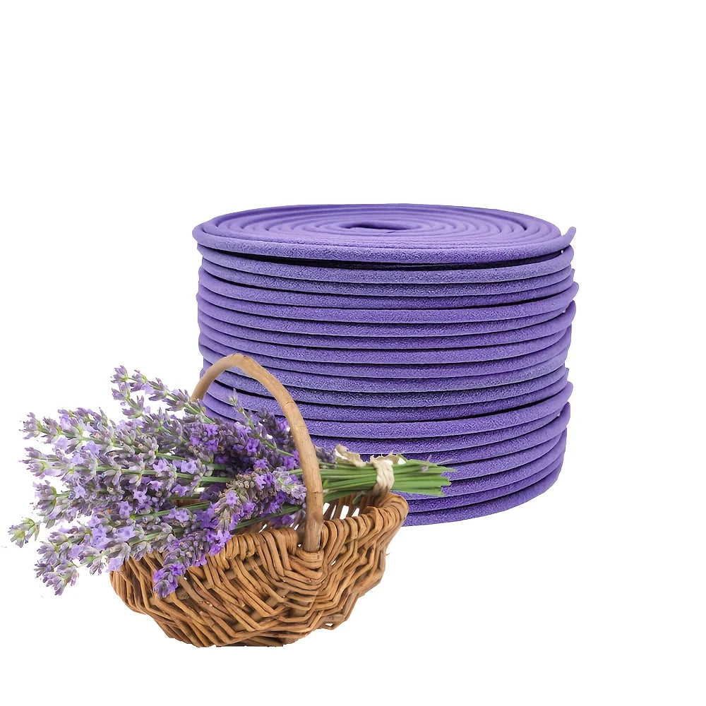 40-Pack Lavender Aromatherapy Coils — Scented Resin Incense for Air Purification, Yoga & Relaxation