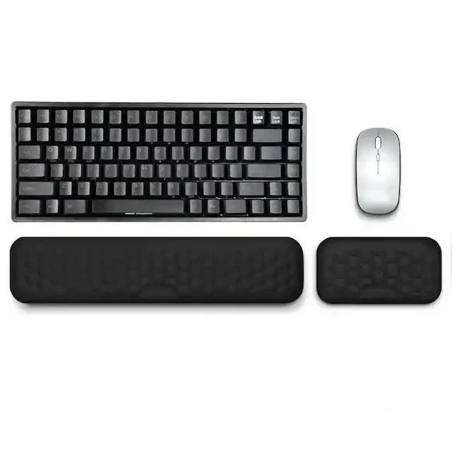 2-Piece Memory Foam Wrist Rest Set — Ergonomic Keyboard & Mouse Support with Non-Slip Base for Laptop & Desktop