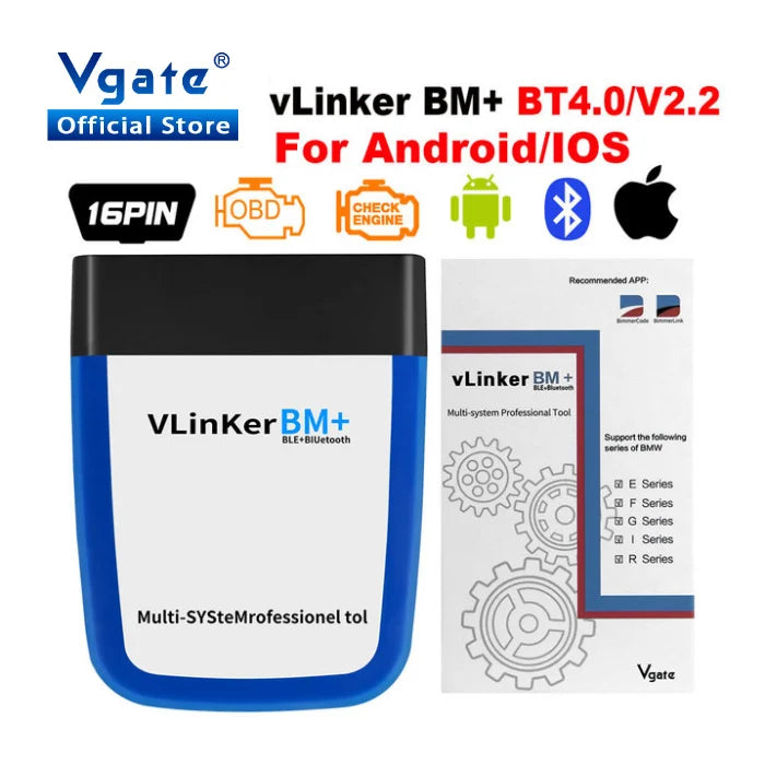 ELM327 BMW OBD2 WiFi Bluetooth 4.0 Car Diagnostic Scanner — Compatible with BimmerCode & BimmerLink