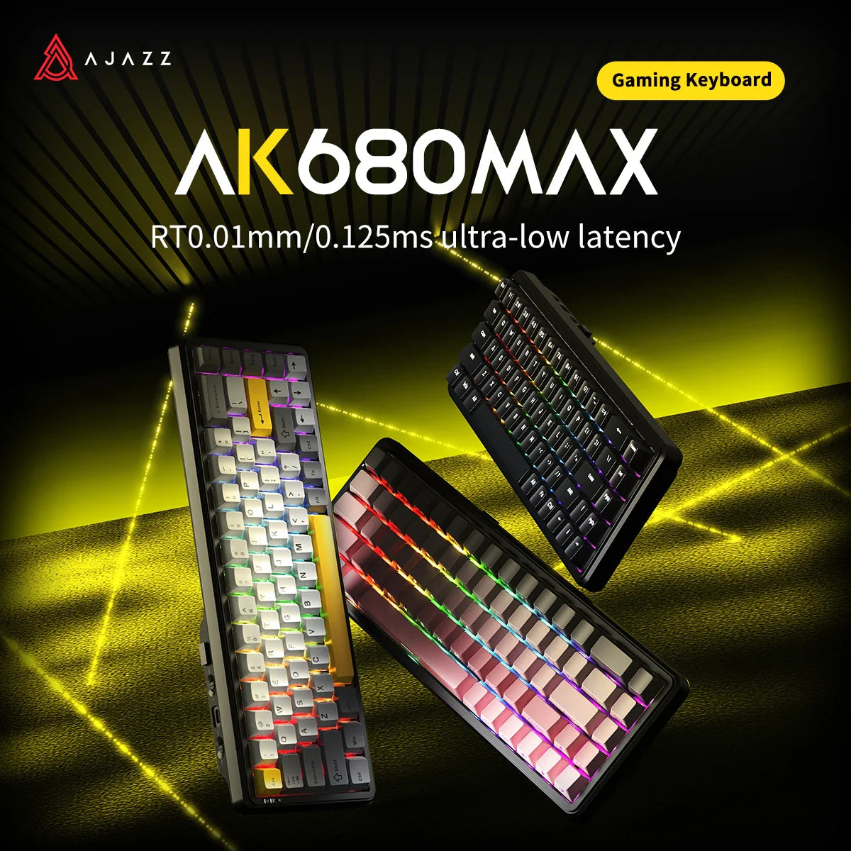 68-Key Magnetic Axis Mechanical Gaming Keyboard Hot-Swap RGB Wired & 2.4GHz Wireless USB