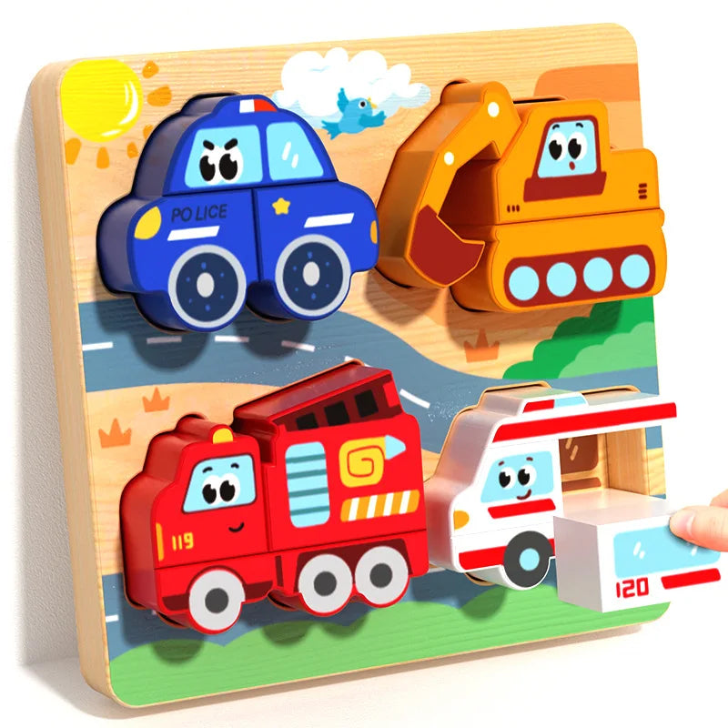 Montessori Wooden Building Blocks – Educational Color & Shape Toy