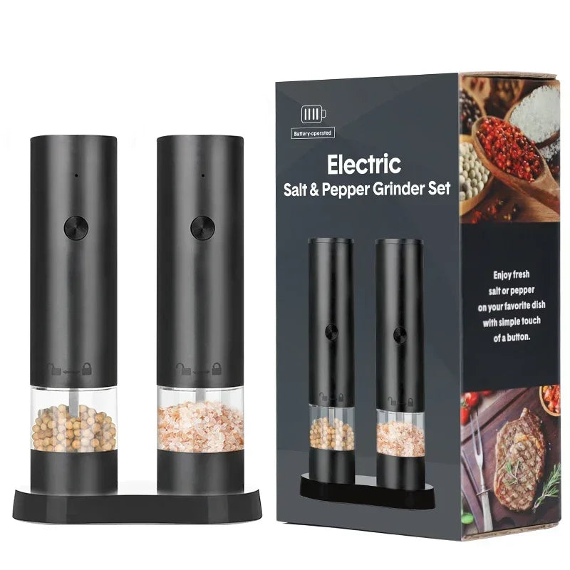 Rechargeable Electric Salt & Pepper Grinder – Adjustable Coarseness, Large Capacity Auto Spice Mill for Kitchen