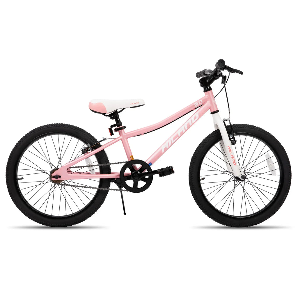 20-Inch (500mm) Kids Mountain Bike – Single-Speed Bicycle for Boys & Girls with Dual Hand Brakes & Kickstand