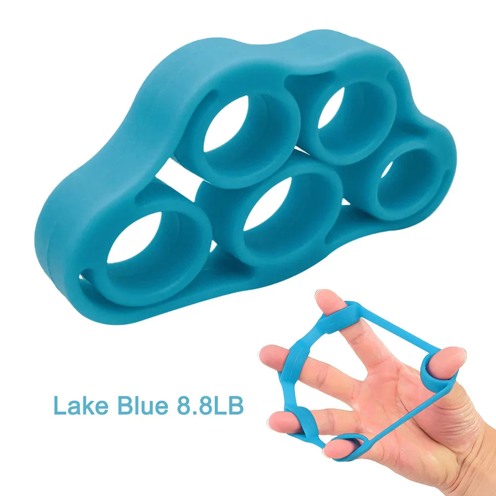 5-Finger Silicone Finger Strengthener Ring – Hand Grip & Finger Exerciser for Rehab, Guitar Practice, Stress Relief