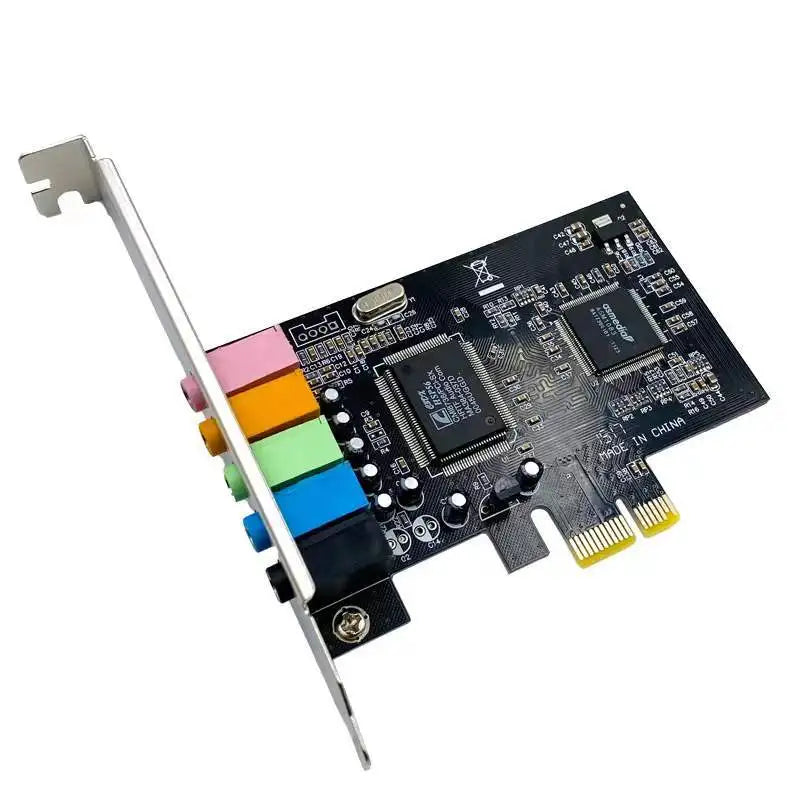 PCIe 5.1 Channel Internal Sound Card - 6-Channel 3D Audio, 24-Bit PCI Express with Mic & Line-In for Gaming and Music