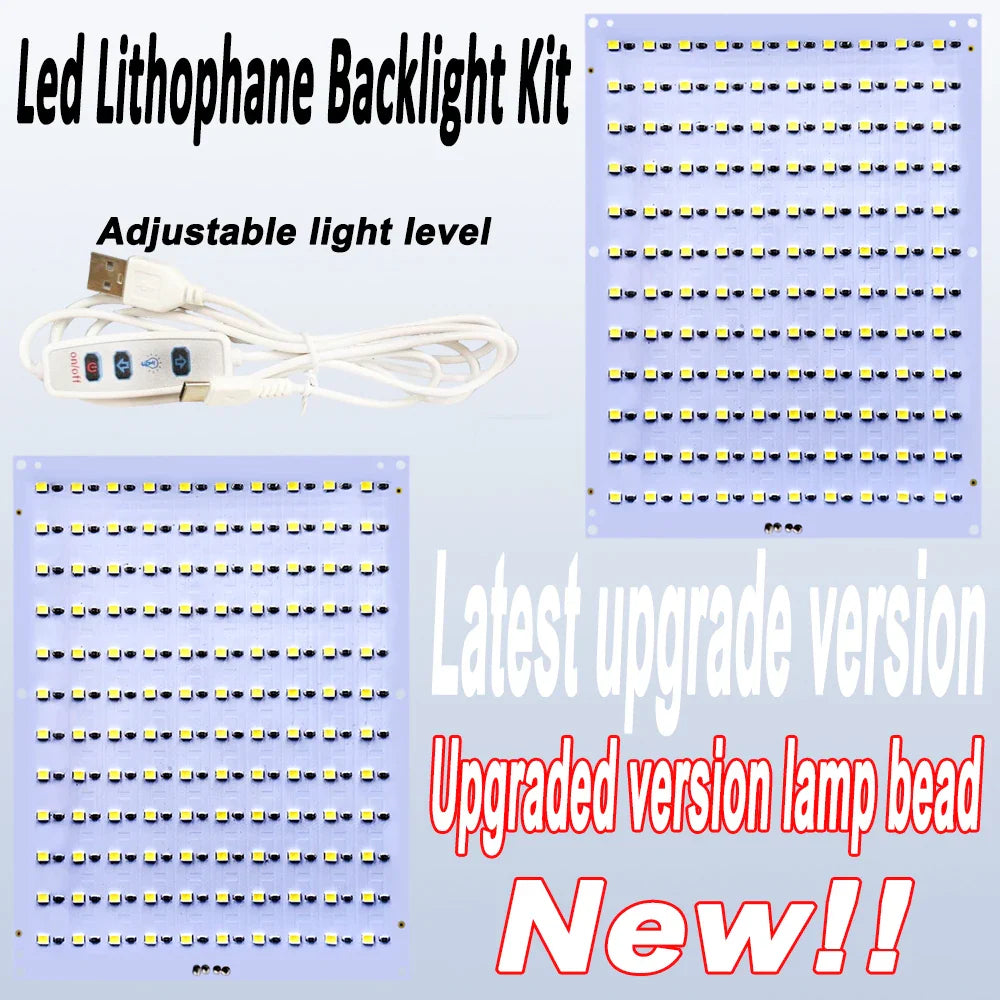 CMYK LED Lithophane Backlight Panel Kit – PLA 3D Print Lithophane Photo Bundle